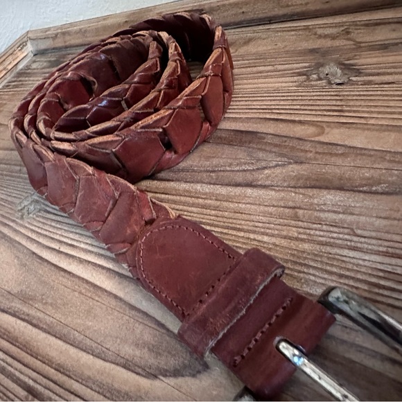 Vintage brown leather belt - Large (38) - Picture 3 of 6